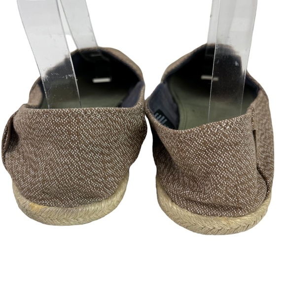 L.L. BEAN Brown Tan Slip On Espadrille Flats Loafers Casual Canvas Shoes sz 7.5 - Picture 11 of 16